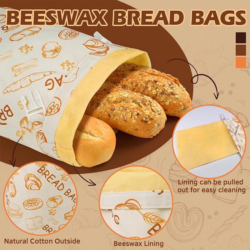 Bolsas de pan de masa fermenta - Beeswax Food Wrap reseña y precio