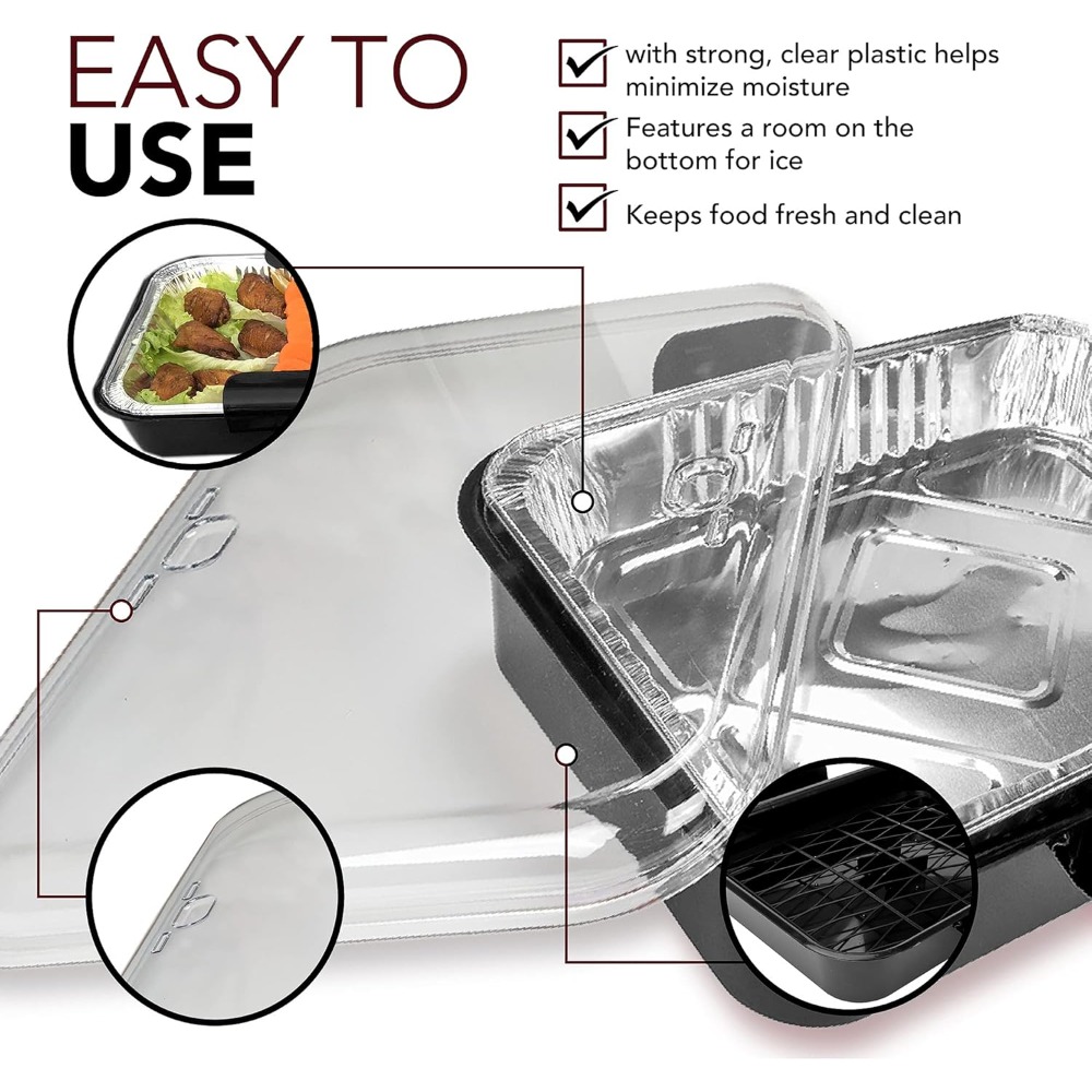 Recipientes de Aluminio con Ta - Food Storage Aluminum Containers reseña y precio