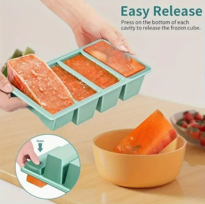 Bandeja de silicona para conge - Food Storage Frozen reseña y precio
