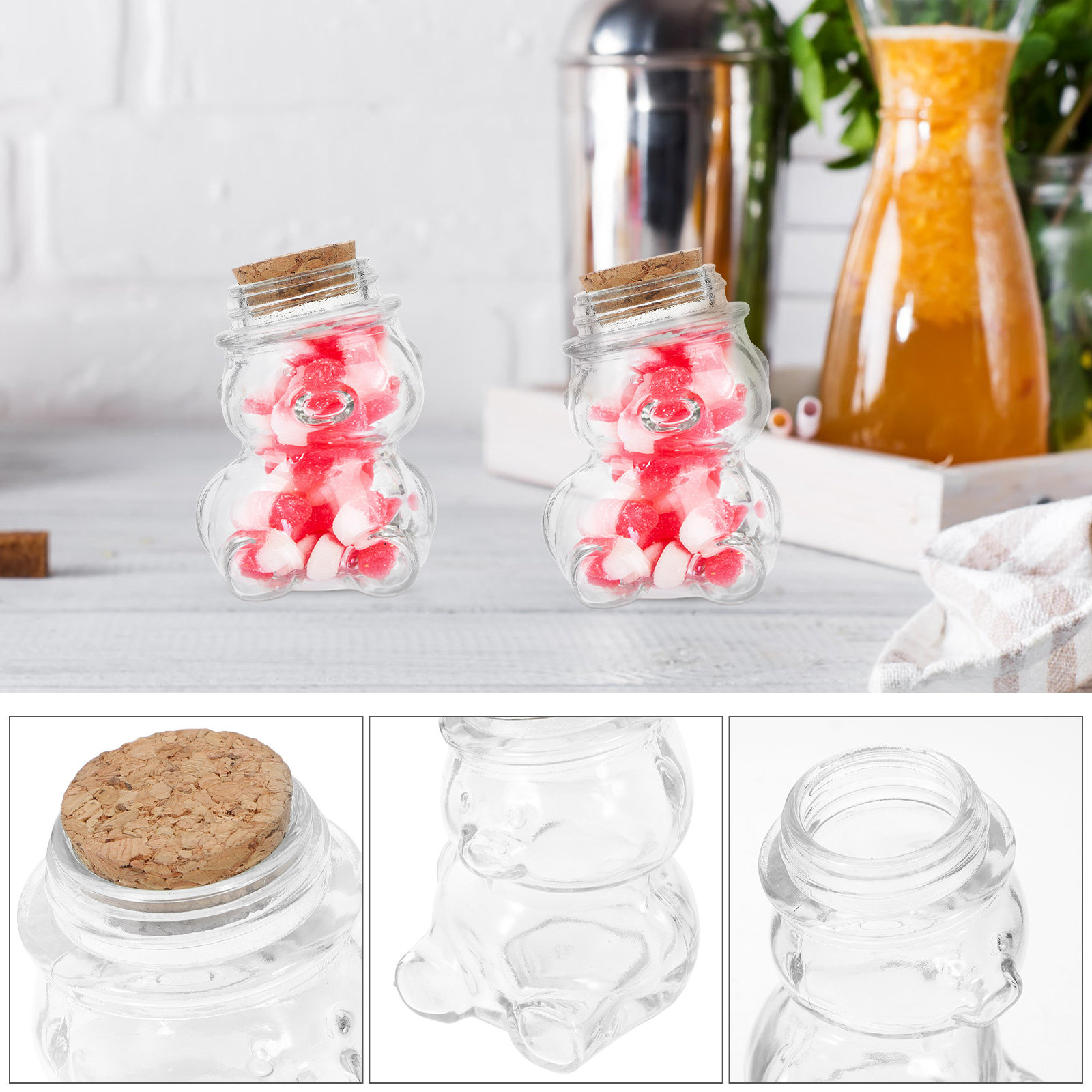 Juego de 4 tarros de cristal t - Food Storage Glass Set reseña y precio