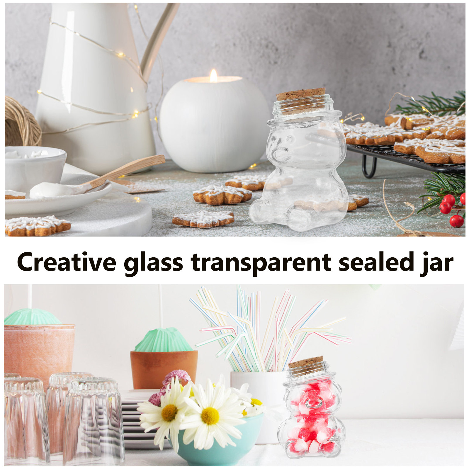 Juego de 4 tarros de cristal t - Food Storage Glass Set reseña y precio