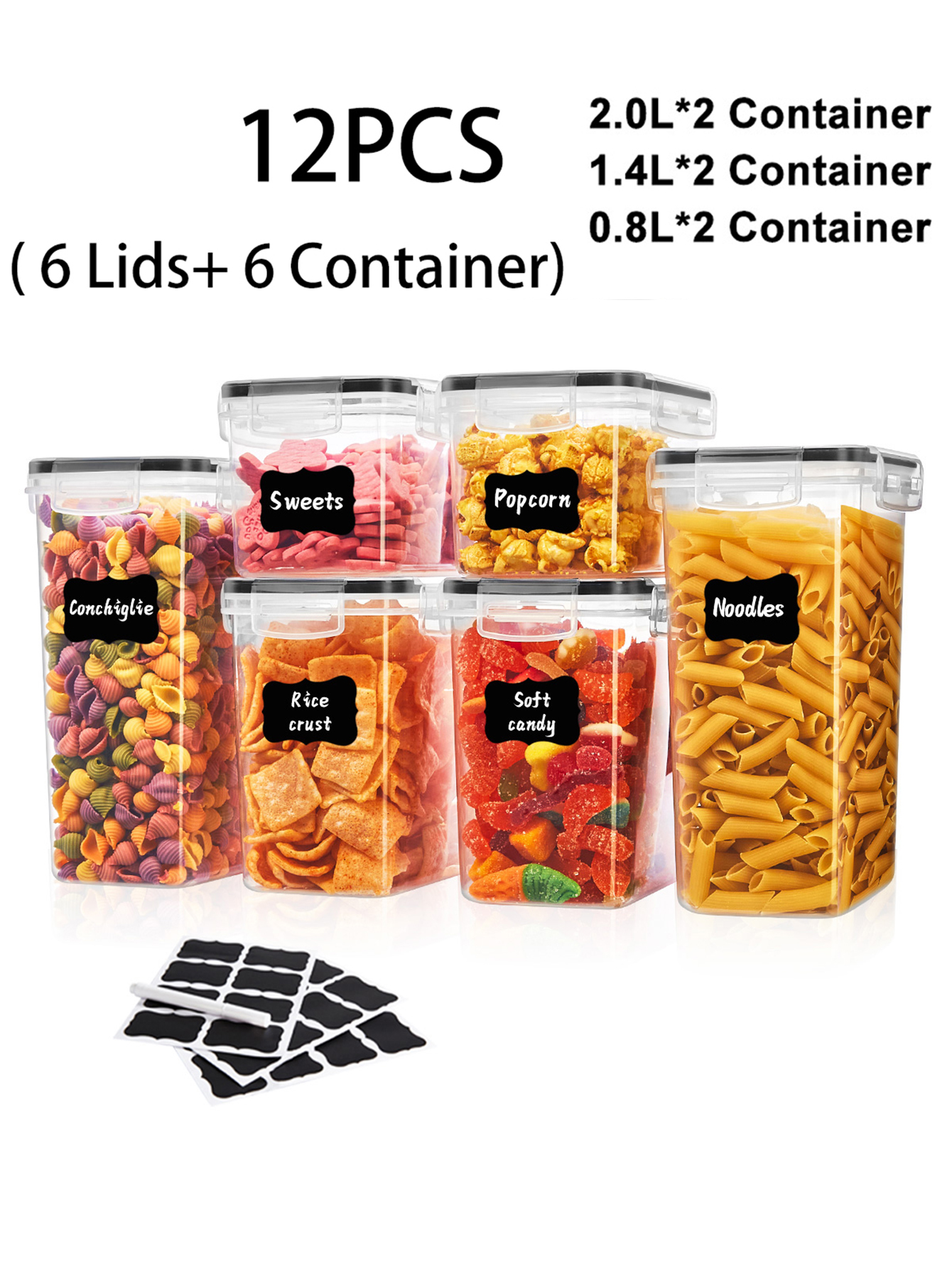 12 recipientes herméticos para - Food Storage Order reseña y precio