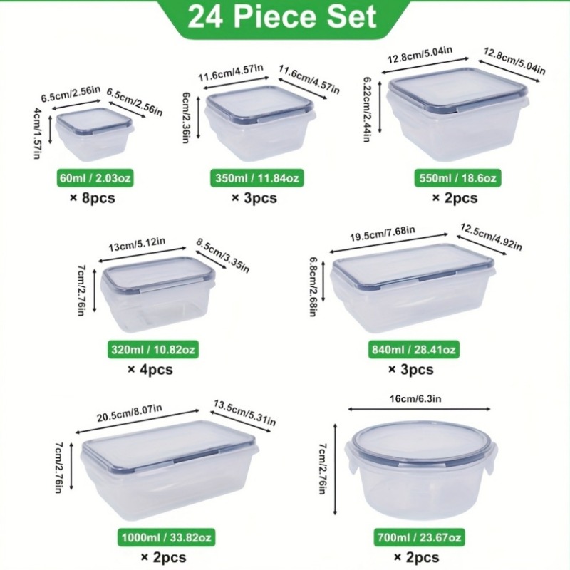 Juego de 48 Recipientes para A - Food Storage Utensils reseña y precio