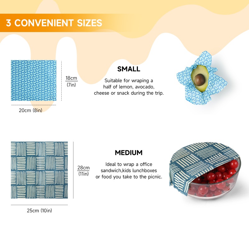 2 piezas / 4 piezas de envolto - Beeswax Food Wrap reseña y precio