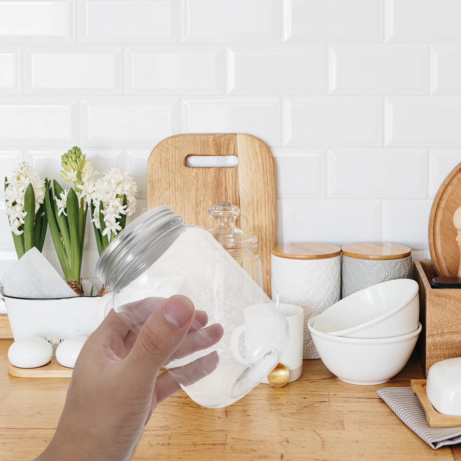 Juego de 4 Frascos de Plástico - Food Storage Kitchen reseña y precio